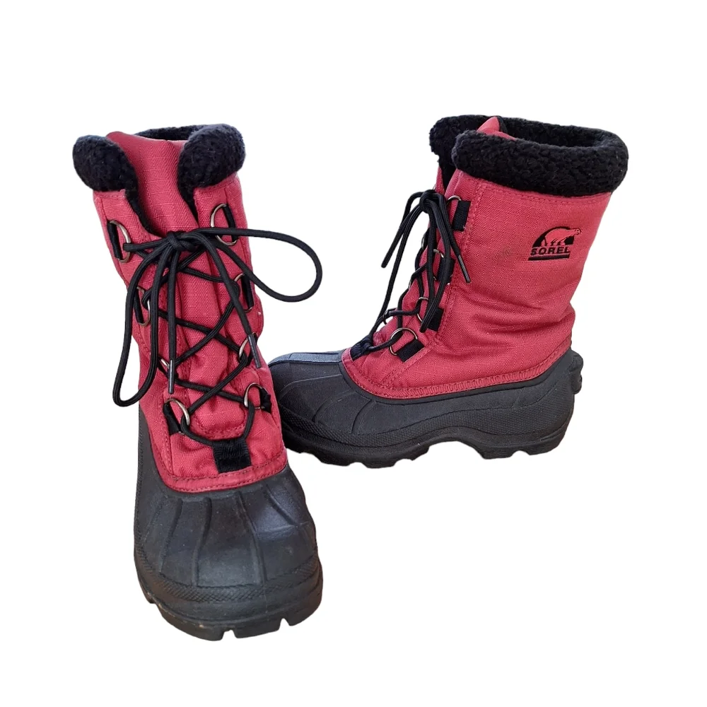 Sorel Women's Cumberland Red Thinsulate Insulated Snow All Weather Boots sz6.5